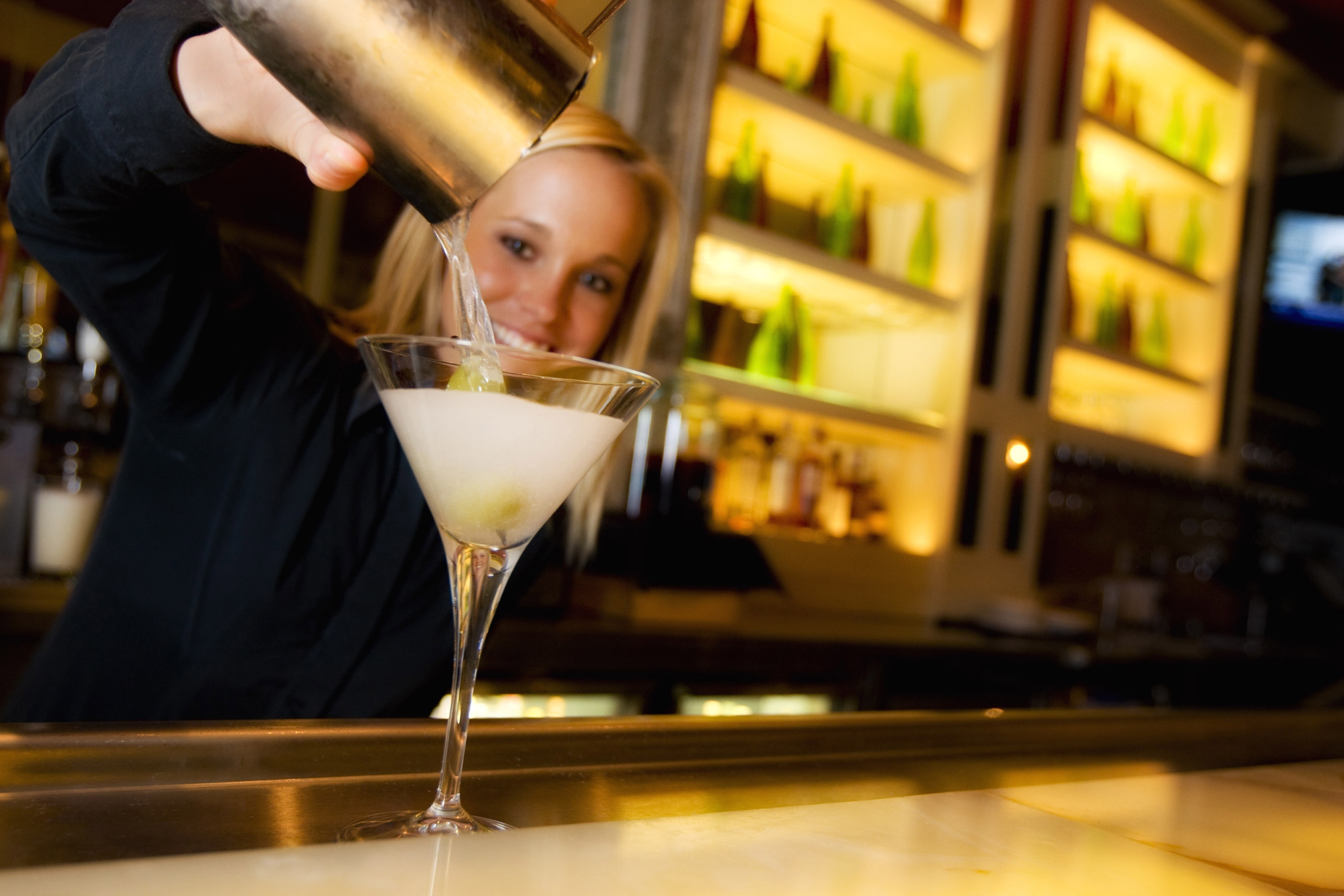 Bartender making a cocktail